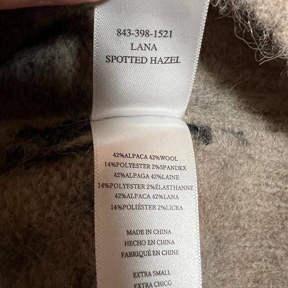 Rails Crewneck Lana Leopard Print Sweater Size X-Small Boho Animal Cozy Neutral - Picture 7 of 9